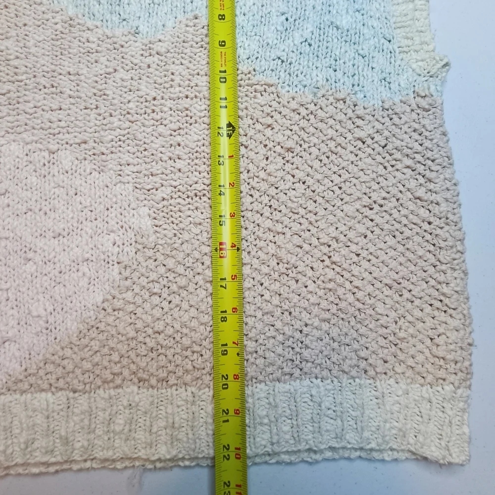 Vintage Liz Claiborne Pastel Geometric Knit Sweater Vest - Size Large - Picture 11 of 13